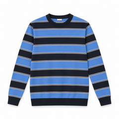 Blue and Black Stripe Sweatshirt