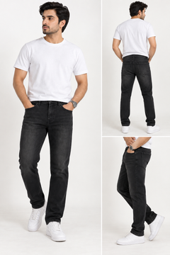 Black Washed Slim Fit Jeans