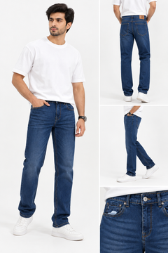 Blue Stonewash Regular Fit Jeans