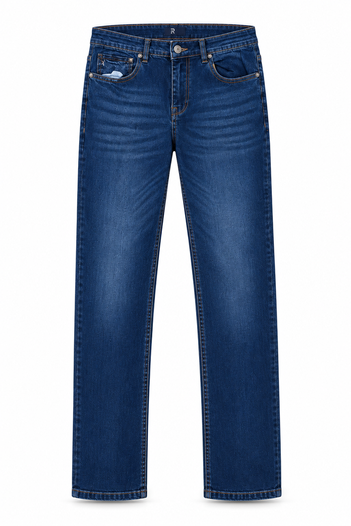 Blue Stonewash Regular Fit Jeans