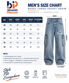 Light Blue Baggy Cargo Jeans