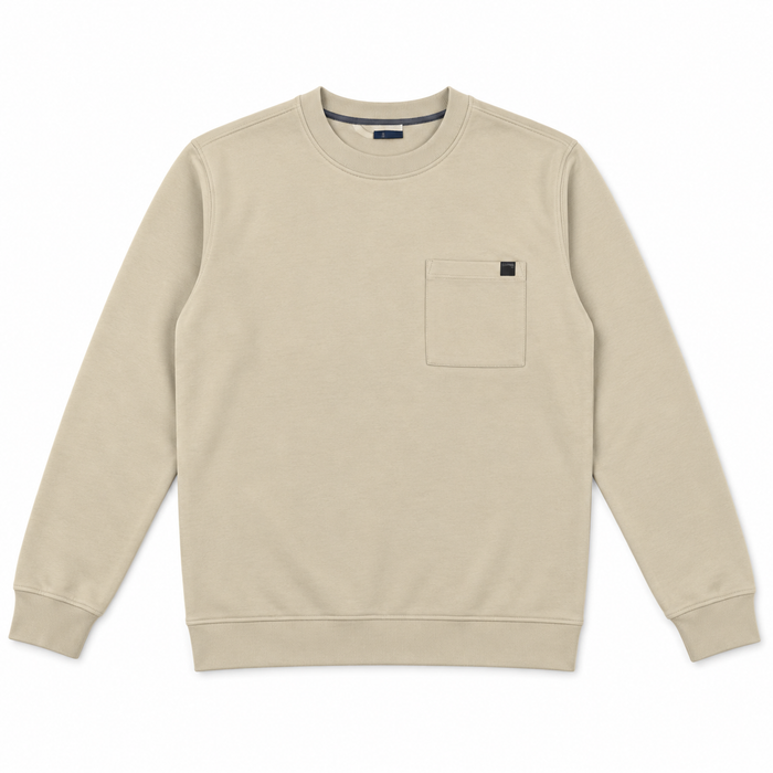 Sand Pocket Crew Neck Sweatshirt