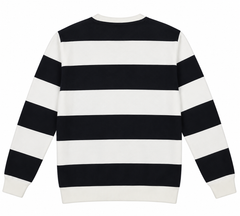 Blue and White Polo design Rugby Stripe Sweatshirt